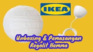 Unboxing amp Tutorial Regolit Hemma Lampu Gantung dari IKEA [upl. by Nazus]