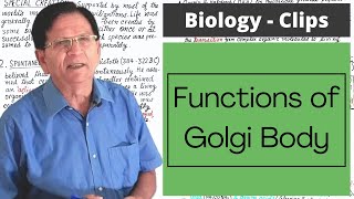 Functions of Golgi Body  Biology Clips [upl. by Ecyt647]