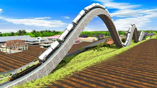 Roller Coaster Railway Tracks Up and Down Uneven 🚦Most Extreme Rails✅Trainz Simulator 2019 [upl. by Noscire]