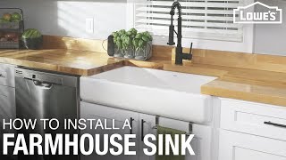 How To Install a Farmhouse Sink  DIY Kitchen Remodel [upl. by Ander]