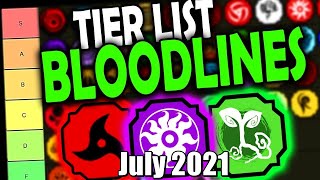 Shindo Life  Best Bloodlines Tier List July 2021 [upl. by Juanne]