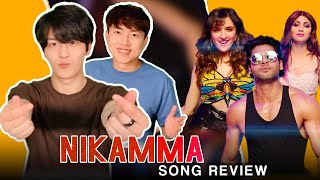 Koreans React to Nikkamma song  New Indian Movie Nikamma [upl. by Aelyk328]