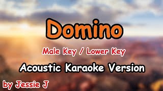 Domino  Jessie J MALE Key  Lower Key Acoustic Karaoke [upl. by Auhs18]