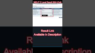 NIELIT O Level Result 2024  How to Download Your Score shorts [upl. by Casaleggio]