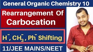 GOC 10  Rearrangement of Carbocation  Hydride  Methyl and Phenyl Shifting JEE MAINSNEET [upl. by Neelyk101]