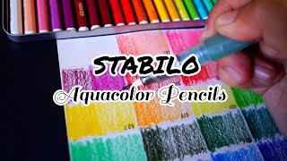 STABILO Aquacolor Pencils Unboxing  How To Use [upl. by Notxarb112]