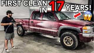 Deep Cleaning The Dirtiest GMC Sierra Ever  Insanely Satisfying Car Detailing TRANSFORMATION [upl. by Asilrak]