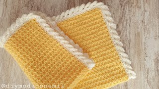 Como tejer manta a crochet para cuna de bebé recién nacido 65X80 [upl. by Aikemat792]