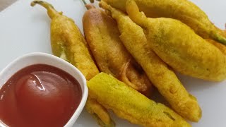 Mirchi Vada Recipe  Chilli Pakoda  Mirchi bhajiya [upl. by Namreg243]