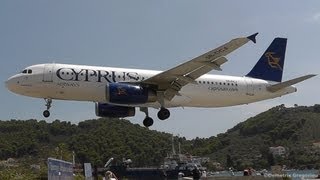 Cyprus A320232 Flight LarnacaSkiathos Second St Maarten Low Shortfield Landing [upl. by Barbuto362]