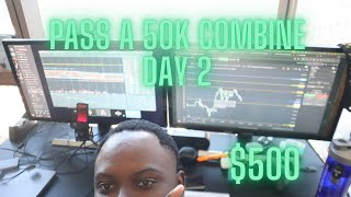 How to pass a 50K Combine w TOPSTEP Series Day 2  How to use MACRO Time topsteptrader [upl. by Andromeda]