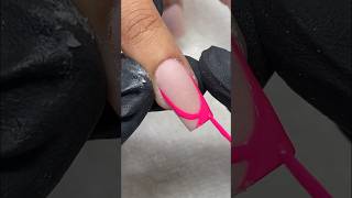 Pink french tip nails nails naildesigns nailart nailtech nailtutorial frenchtipnails [upl. by Hayyifas]