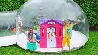 Vlad and Niki build inflatable house and more funny stories for kids [upl. by Ydnyl]