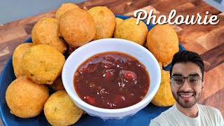 Flour Pholourie  Roti Shop Pholourie  VEGAN Recipe Episode 341 [upl. by Lemhaj]