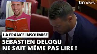 Sébastien Delogu se ridiculise en essayant de lire son discours Le Franck Ribery de la politique [upl. by Euhc]