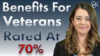 70 VA Disability Rating Benefits for Veterans Rated at 70 [upl. by Ycal]