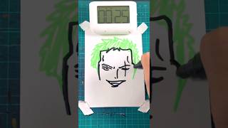 This is Zoro drawn in 1 minute onepiece [upl. by Atinav927]