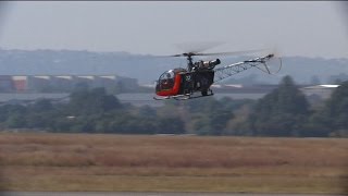 Alouette II Hover and Rotation Practice [upl. by Malita]