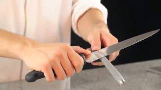 Como afilar un cuchillo con chaira Videotutorial [upl. by Briant]