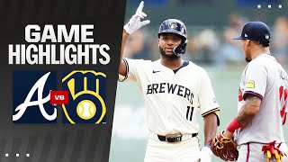 Braves vs Brewers Game Highlights 73124 [upl. by Airednaxela102]