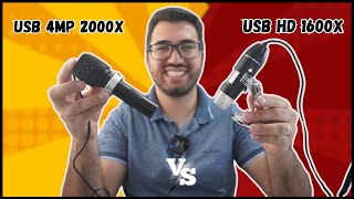 Comparação entre Microscópio 2MP USB 1600x e Microscópio 4MP USB 2K [upl. by Radford]