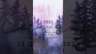 13 Octobre 2024  Calendrier 2025 disponible en précommande nature artistepeintre forest peace [upl. by Eibbor]