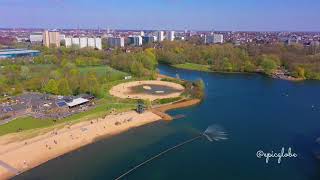 Nature Park Blaarmeersen Ghent Belgium Drone 4k [upl. by Marley]