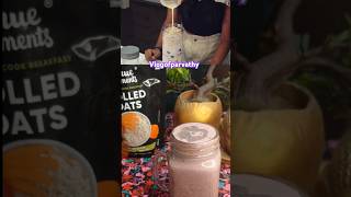 Pearle Maaney Healthy Breakfast Special Blueberry Banana oats Smoothie 😋😋 pearlesrinish music [upl. by Kano281]