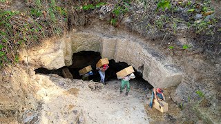 Building Giant Primitive Bricks Deep Underground Factory [upl. by Ahseenal]