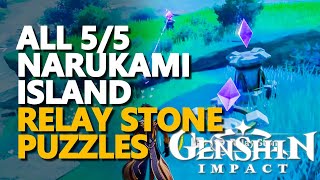 All Narukami Island Relay Stone Puzzle Genshin Impact [upl. by Holly-Anne]