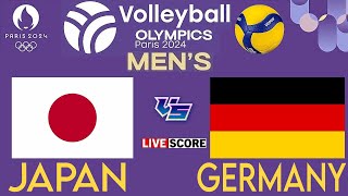 OLYMPIC MENS VOLLEYBALL LIVE │ JAPAN vs GERMANY Livescore [upl. by Kato]