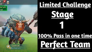 Lords mobile Barbarian limited challenge stage 1Limited challenge Barbaric journey stage 1 [upl. by Steffie]