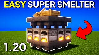 The EASIEST Super Smelter In Minecraft 121 Java amp Bedrock [upl. by Brewster]