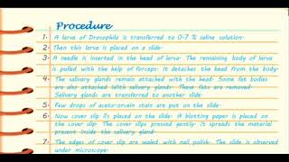 KARYOTYPING IN DROSOPHILA AND STUDY OF POLYTENE CHROMOSOMES EXP3 [upl. by Yerak]