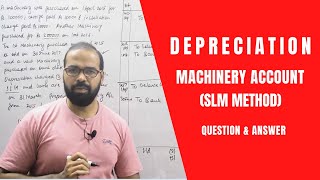 Depreciation  Machinery account SLM Method  Question amp Answer [upl. by Eillit854]