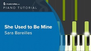 She Used to Be Mine  Sara Bareilles  Piano Tutorial cover [upl. by Yadahs]