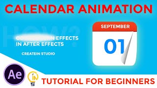 Calendar AnimationCC Page turnAfterEffectsTutorial Createin studio [upl. by Soren]