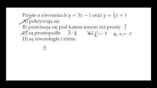 26 proste o równaniach pokrywają się są równoległe są prostopadłe [upl. by Lemyt104]