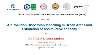 Air Pollution Dispersion Modelling in Urban Areas by Dr Rama Krishna CSIR NEERI [upl. by Eyanaj167]