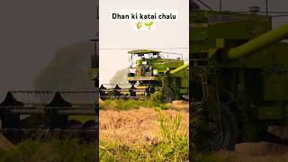 Harvester dhan katai 🌾🌱Chalu 😲 harvester wala 😎 [upl. by Rooney214]