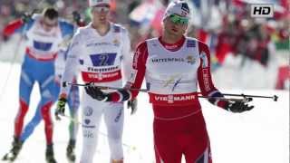 Mens 4x10 Km Relay Val di Fiemme 2013  PETTER NORTHUG vs Sweden [upl. by Hayalat]