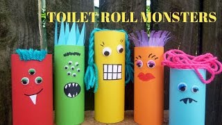 How to Make a Toilet Paper Roll Monster  Toilet Paper Roll Crafts [upl. by Silra]