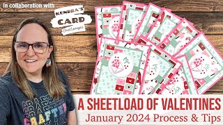 A SheetLoad of Valentines  January 2024 SheetLoad of Cards  Process amp Tips [upl. by Etnoled966]