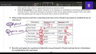 CBSE Class 10 Heredity part 2  Dihybrid cross  Varaition [upl. by Atinehs]