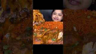 ASMREATING SPICY CHICKEN CURRY CHICKEN BRIYANI  shorts mukbang asmreating mukbangasmr asmr [upl. by Neiv]