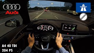 2024 Audi A4 40 TDI 204 PS NIGHT POV DRIVE TOPSPEED 60 FPS1440p [upl. by Atiuqehc]