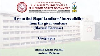 How to find Slope Landform Intervisibility from contour map Manual Drawing [upl. by Harmony]