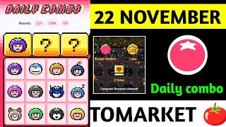 Tomarket Airdrop Daily Combo 22 November  Tomato Daily Combo Today  Tomarket daily combo card [upl. by Freya]