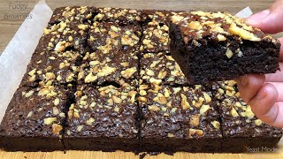 FUDGY amp SOFT CHEWY BROWNIES  Best amp Yummy Brownie Recipe [upl. by Karlotta]