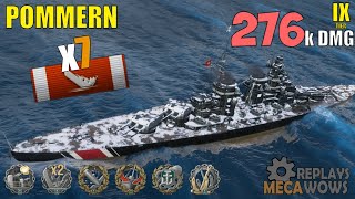 Pommern 7 Kills amp 276k Damage  World of Warships Gameplay [upl. by Valdemar]